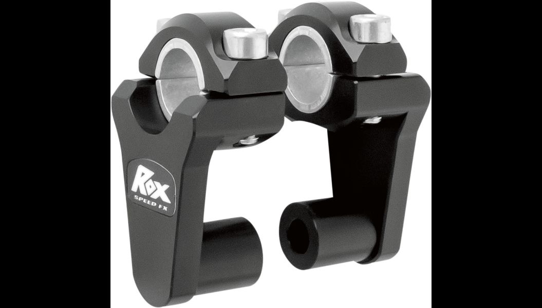Black ROX Elite pivoting handlebar riser, 2" rise Black ROX Elite pivoting handlebar riser, 2" rise