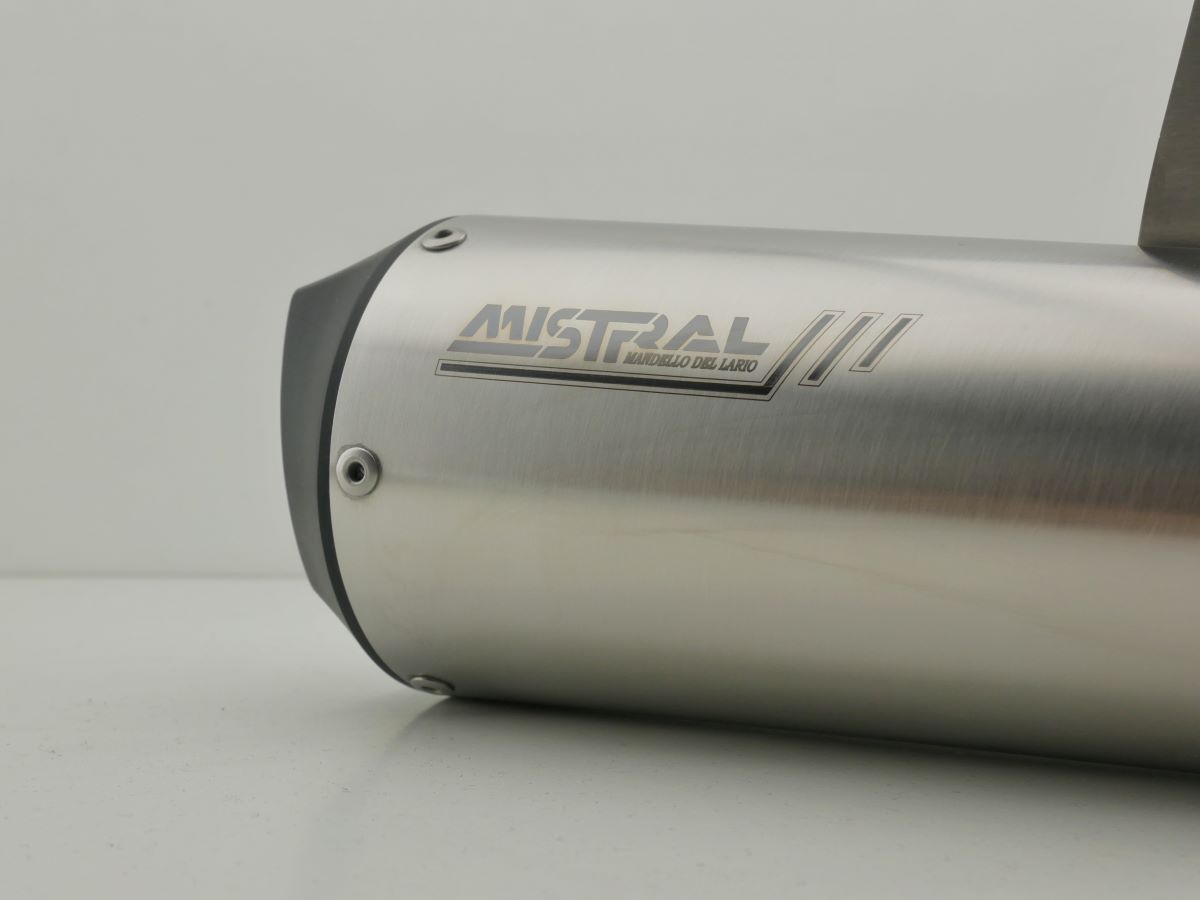 Mistral Avion X black painted stainless exhaust for V100 Stelvio